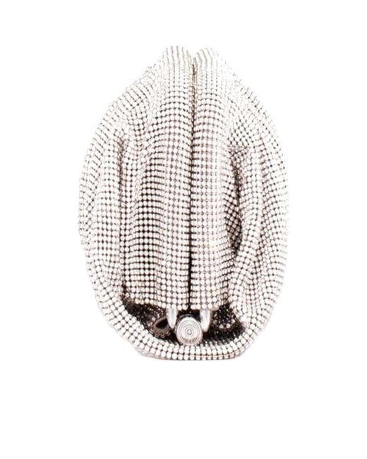 Benedetta Bruzziches Metallic Venus La Petite Crystal Clutch Bag