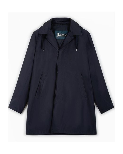Herno Blue Hooded Parka for men