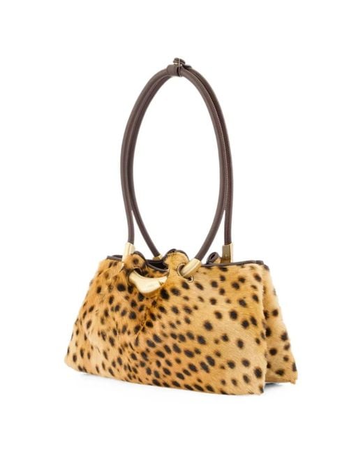 Cult Gaia Metallic Asa Pattern Shoulder Bag