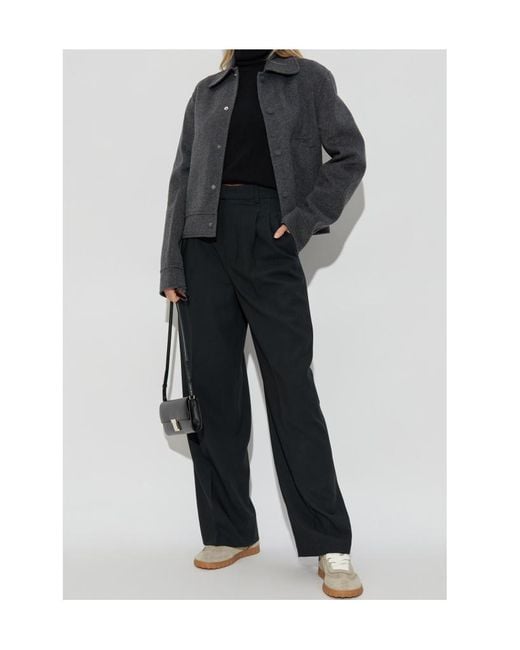 AMI Black Ami De Coeur Embroidered Turtleneck Jumper