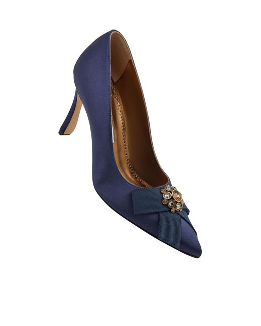 Manolo Blahnik Blue Pointed-Toe High Heels