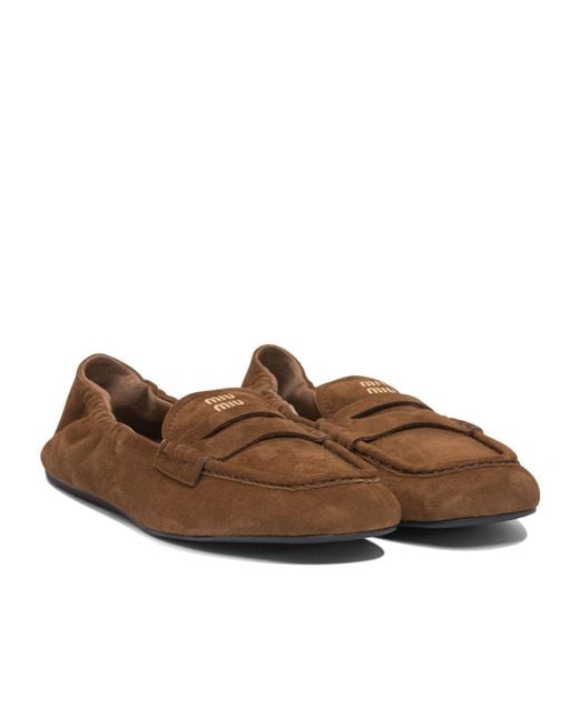 Miu Miu Multicolor Square Toe Loafers