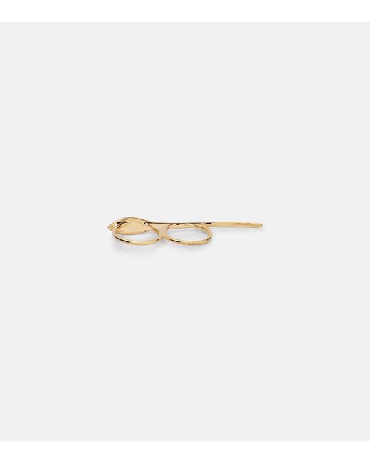 Givenchy White Logo Detail Ring