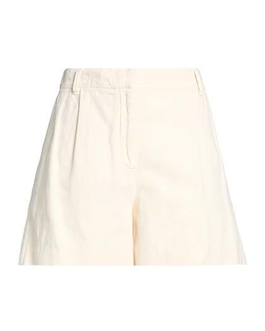 Brunello Cucinelli Natural Solid Twill Shorts