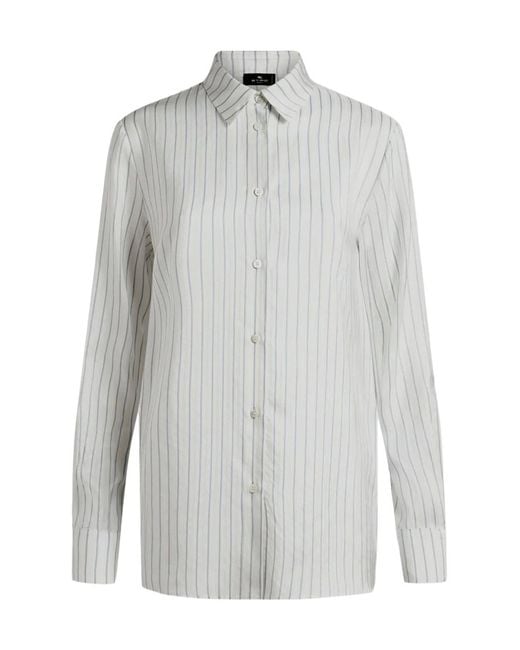 Etro White Striped Shirt