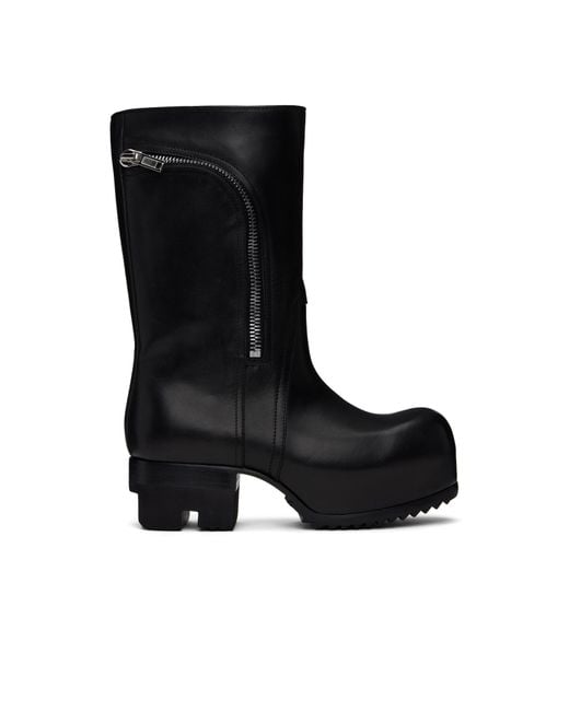 Rick Owens Black Hollywood Bauhaus Ballast Pull Boots