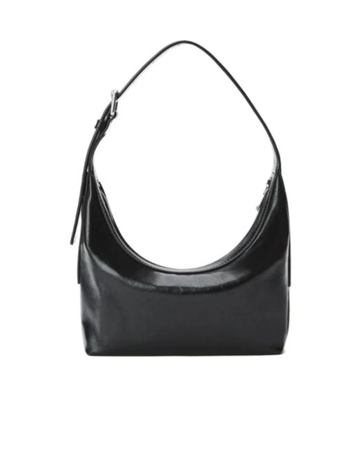 Alexander Wang Black Punch Logo Embossed Small Hobo Bag