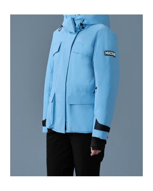 Mackage Blue Iclyn-R Medium Down Ski Jacket With Removable Hood
