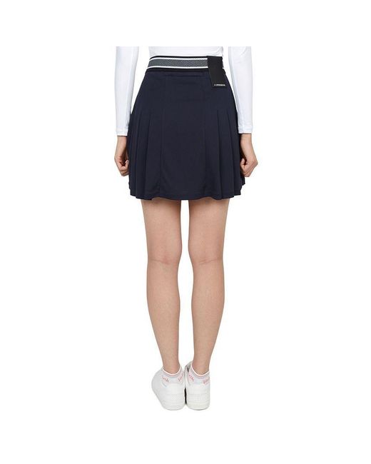 J.Lindeberg Blue Pleated Midi Skirt