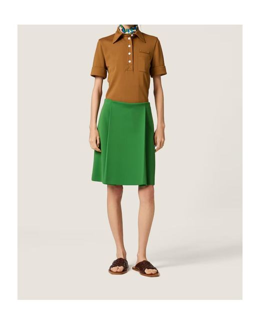 Miu Miu Brown Short-Sleeved Polo Shirt