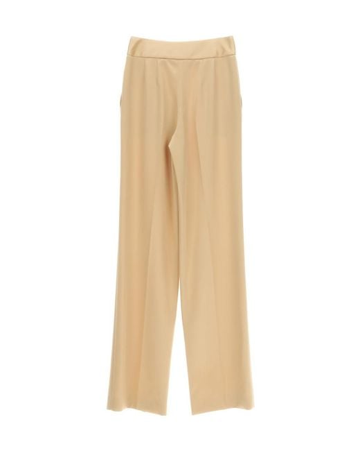 Ermanno Scervino Natural Belted Straight-Leg Trousers
