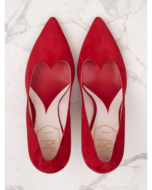 Roger Vivier Red I Love Vivier High Heels