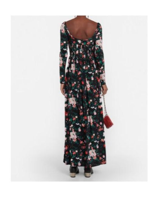 Rabanne Black Floral Corset Maxi Dress
