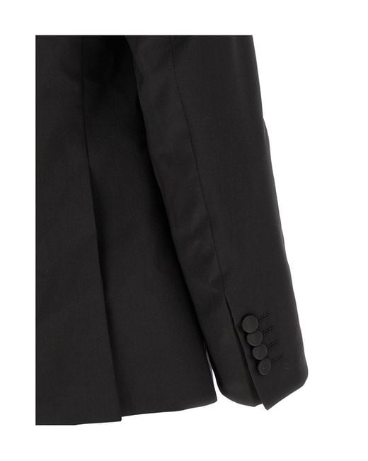 Pal Zileri Black Long-Sleeved Blazer And Trousers Set for men