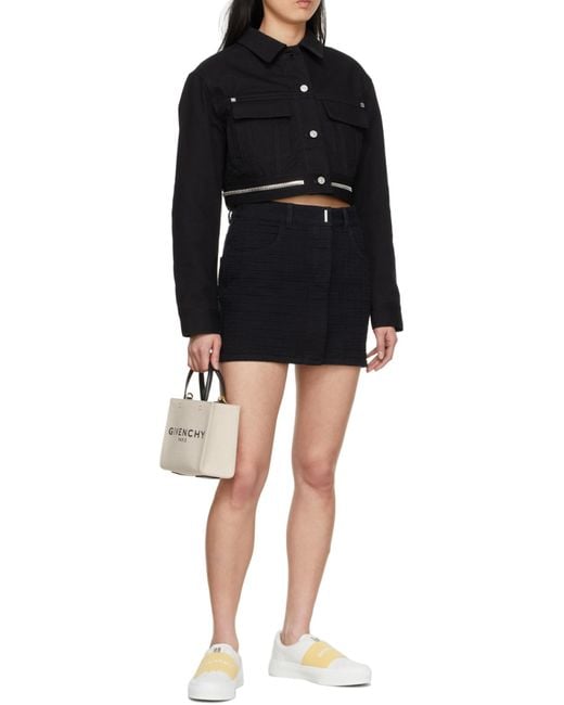 Givenchy Natural Logo Printed Mini Tote Bag