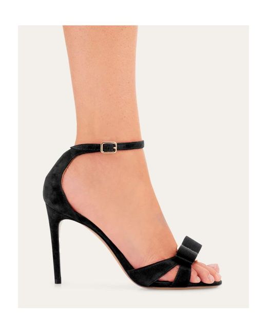 Ferragamo Black Ferragamo Vara Bow Sandals