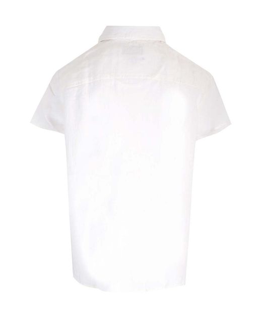 A.P.C. White Short-Sleeved Button-Up Shirt