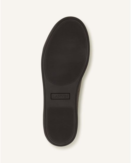 Lanvin Brown Textured Low-Top Sneakers for men