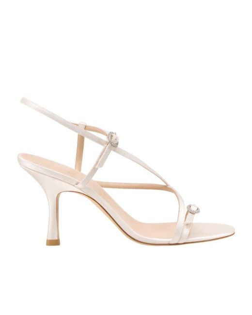 Stuart Weitzman Natural Kensington Strappy Sandal 85