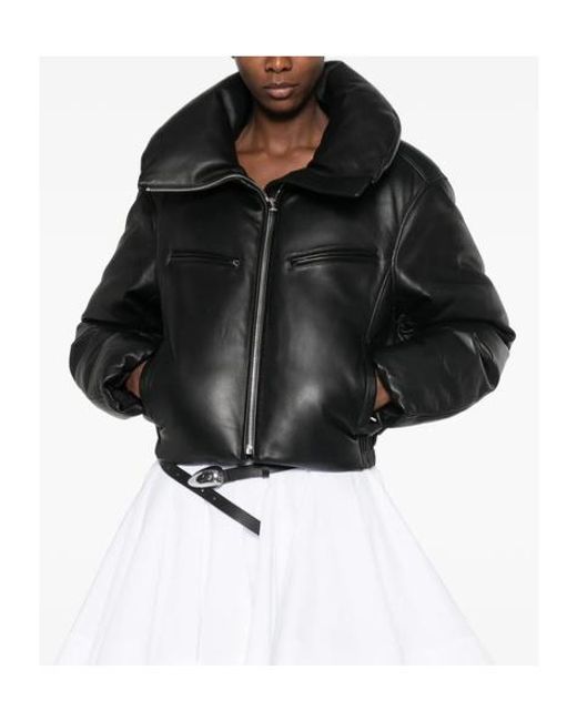 Alexander Wang Black Funnel-Neck Padded Jacket