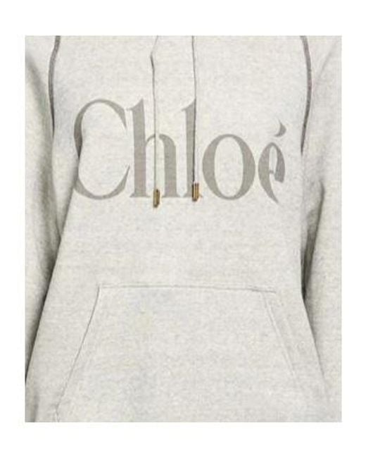 Chloé Gray Blended Hoodie