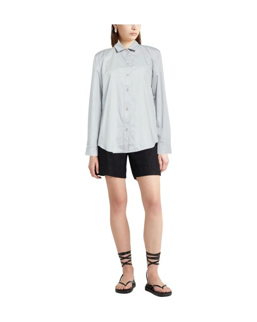 Max Mara Blue Solid Colour Shirts