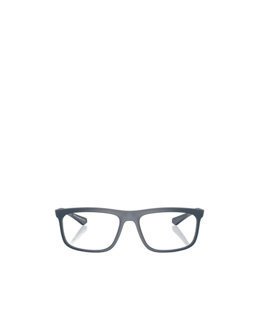 Emporio Armani White Square Frame Glasses for men