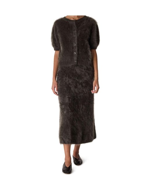 Lisa Yang Gray Classic Cashmere Skirt