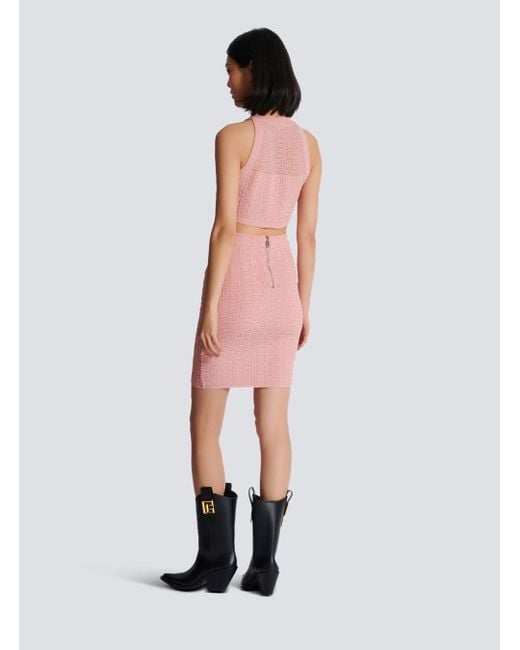 Balmain Pink Alphabet Knitted Top
