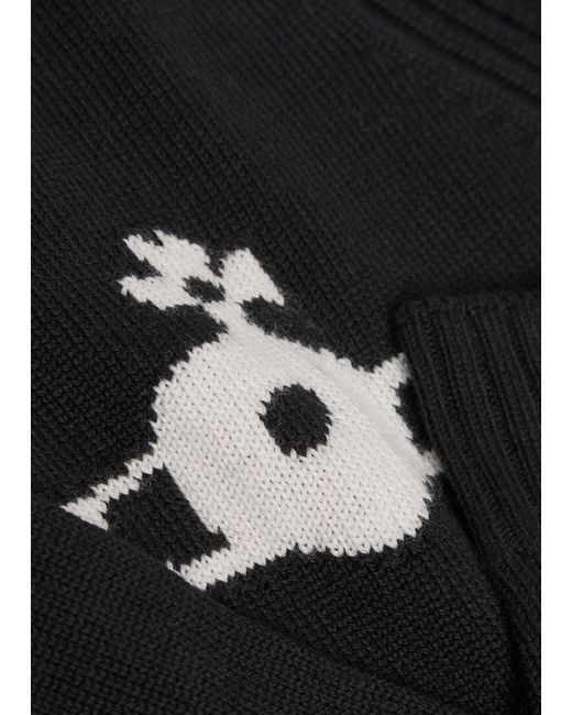 Vivienne Westwood Black Intarsia Wool Jumper for men