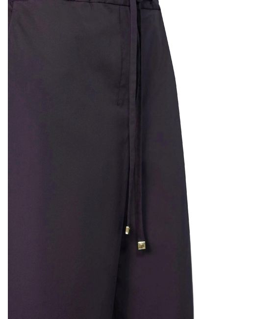 Max Mara Blue Drawstring Casual Pants