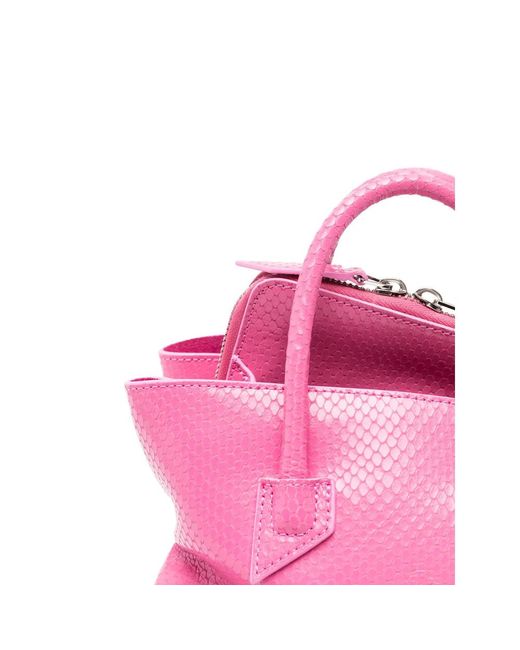 The Attico Pink The La Passeggiata Zip-Up Tote Bag