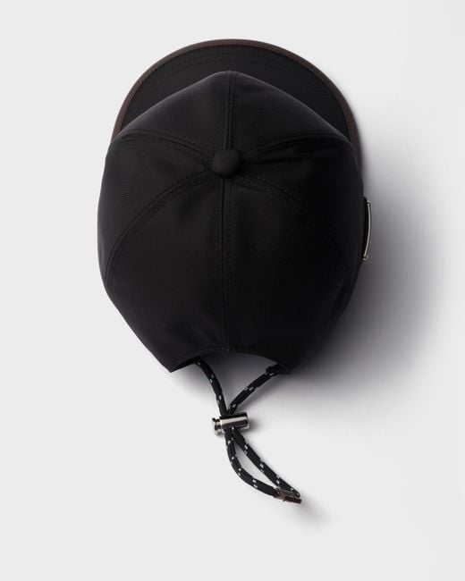 Prada Black Speedrock Baseball Cap for men