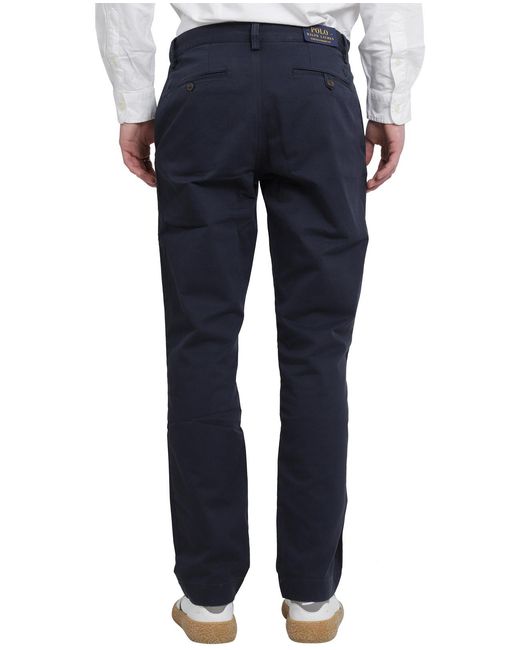 Polo Ralph Lauren Blue Logo Patch Straight-Leg Trousers for men