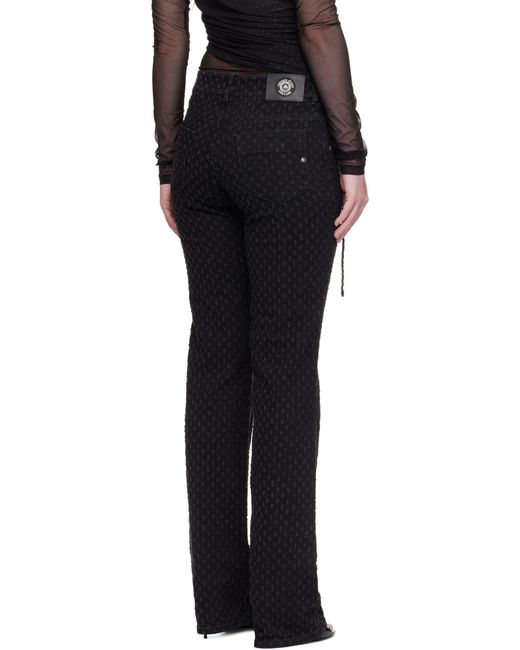 Versace Jeans Black Couture High Rise Slim Fit Jeans