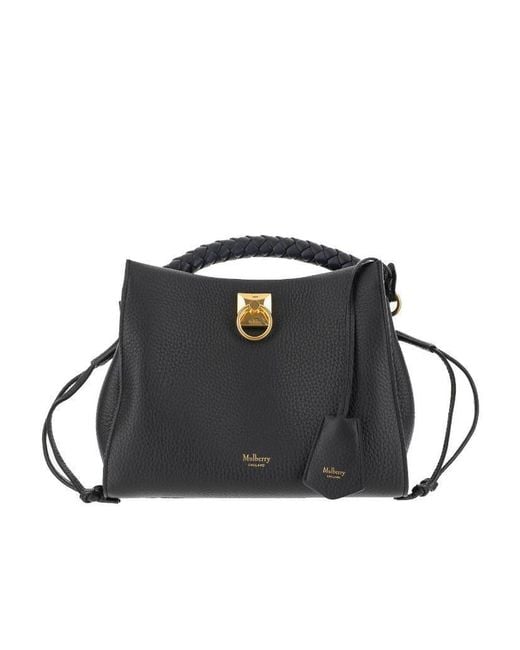 Mulberry Black Small Iris Top Handle Bag