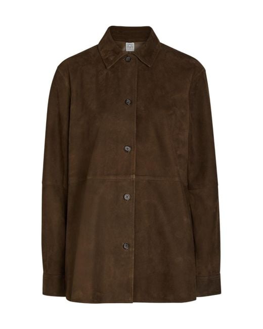 Totême Brown Suede Overshirt