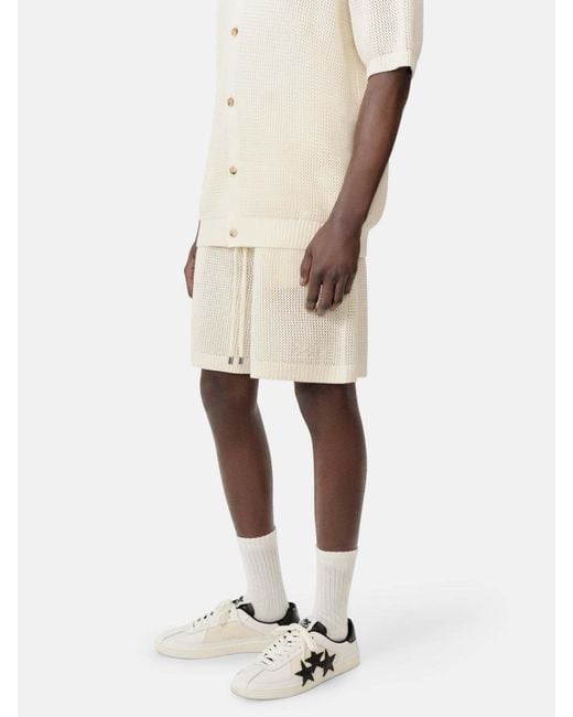 Amiri White Crochet Mesh Shorts for men