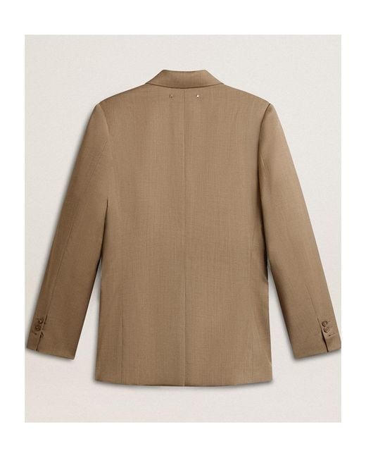 Golden Goose Deluxe Brand Brown Single-Breast Jacket
