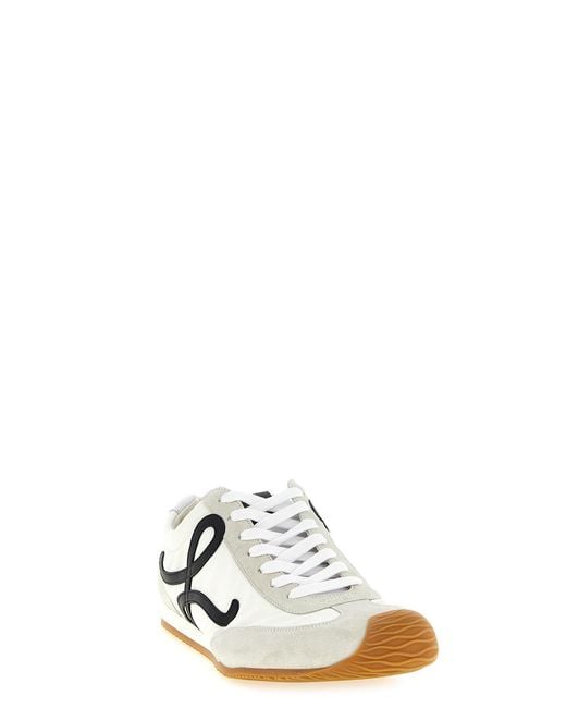 Loewe White Logo Appliqué Low-Top Sneakers for men