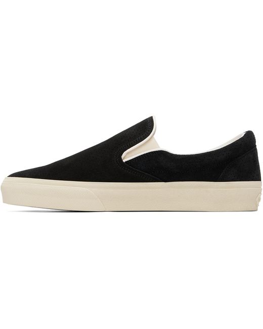 Tom Ford Black Jude Slip-On Casual Sneakers for men