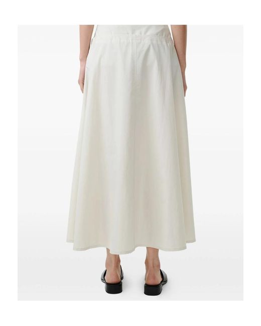 Studio Nicholson White Pleated Skirt