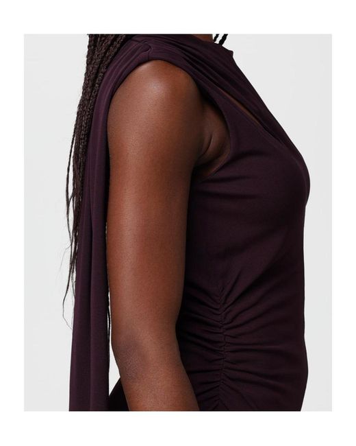 Tom Ford Purple Cut Out Scarf Detail Cocktail Dress