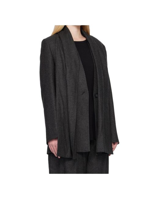 Totême  Black V-Neck Scarf Suit Jacket