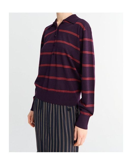 Dries Van Noten Blue Tuno Striped Sweater