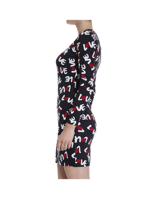 Moschino Black Printed Dress