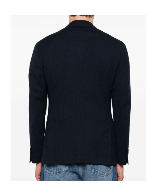 Lardini Blue Single-Breasted Tailored Blazer for men