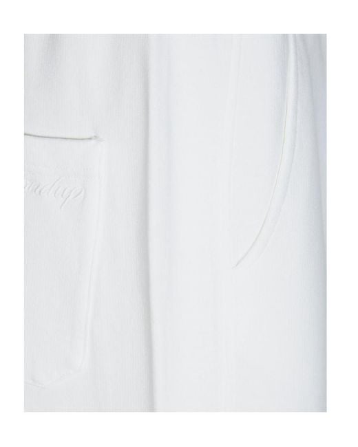 Dondup White Fleece Drawstring Pants