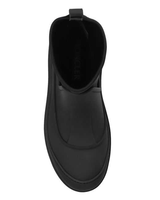 Moncler Black Round-Toe Short Boots for men