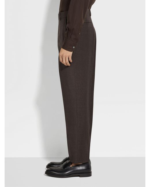 Zegna Gray Straight-Leg Tailored Trousers for men